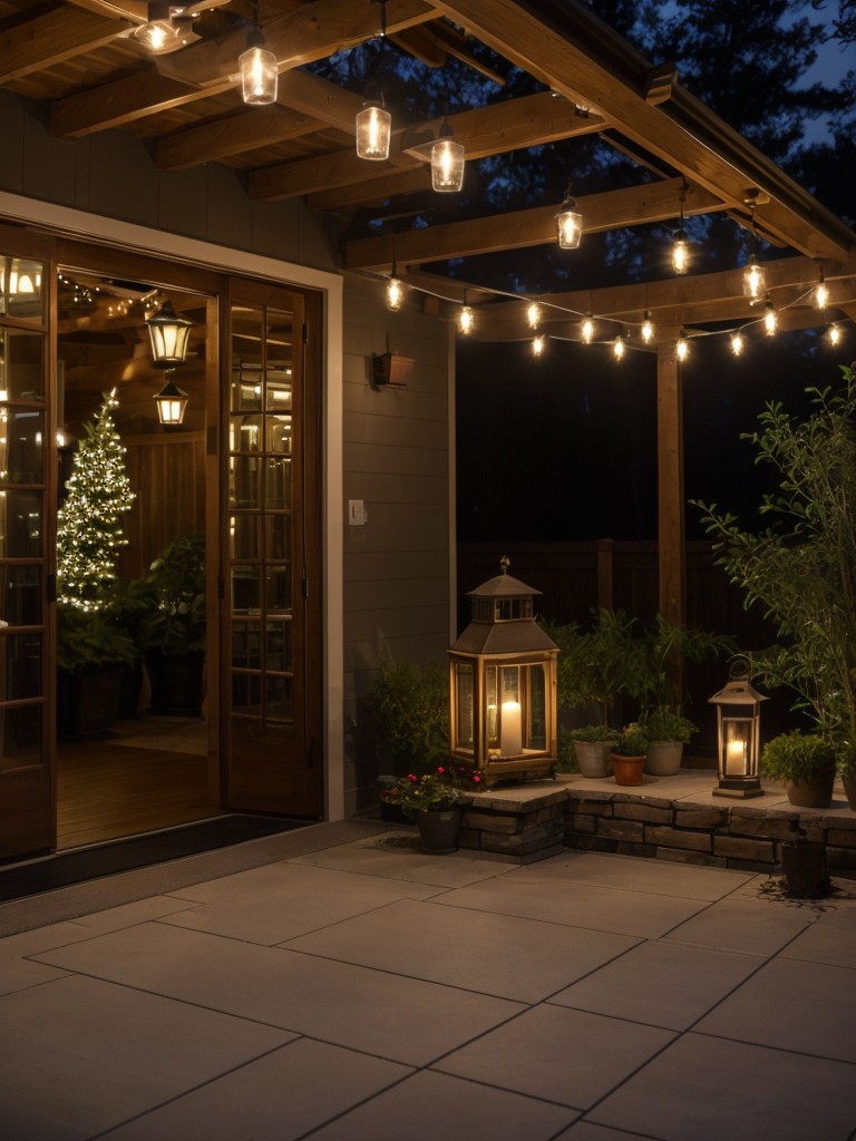Incorporate string lights or lanterns to create ambiance and improve visibility during the evening.