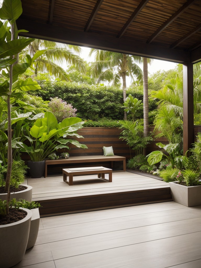 Design a themed garden, such as a tropical paradise or a Zen garden, to create a distinct atmosphere in your apartment porch garden.