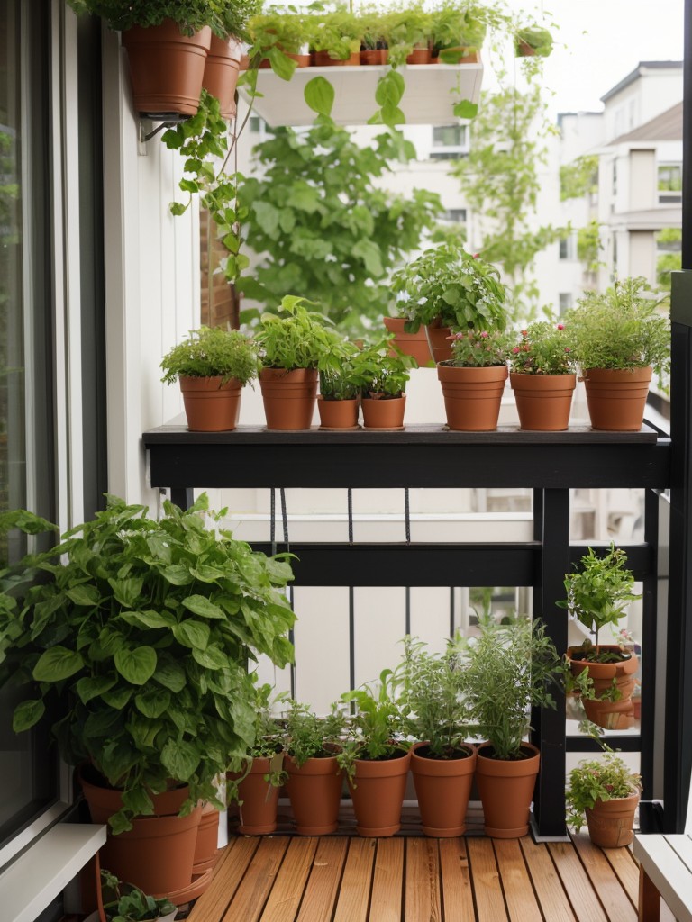Use creative techniques like vertical gardening or hanging baskets to make the most of limited floor space in your small apartment porch garden.