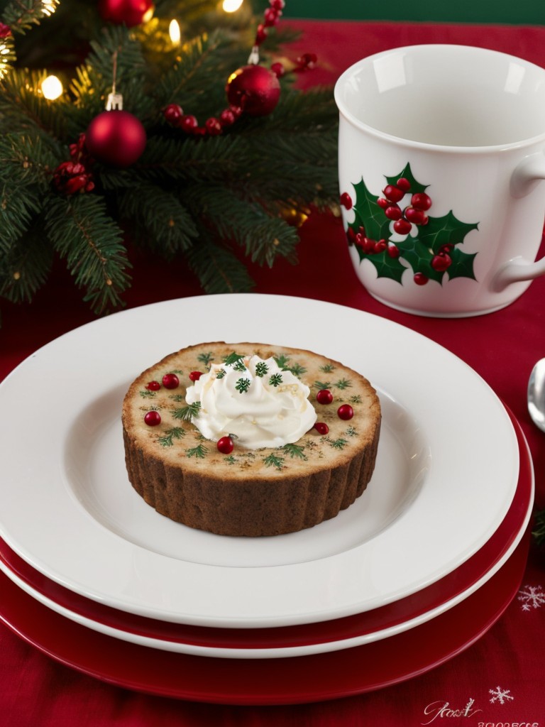 Use festive dishware, such as plates with holiday motifs or colorful mugs, to infuse each meal with Christmas cheer.