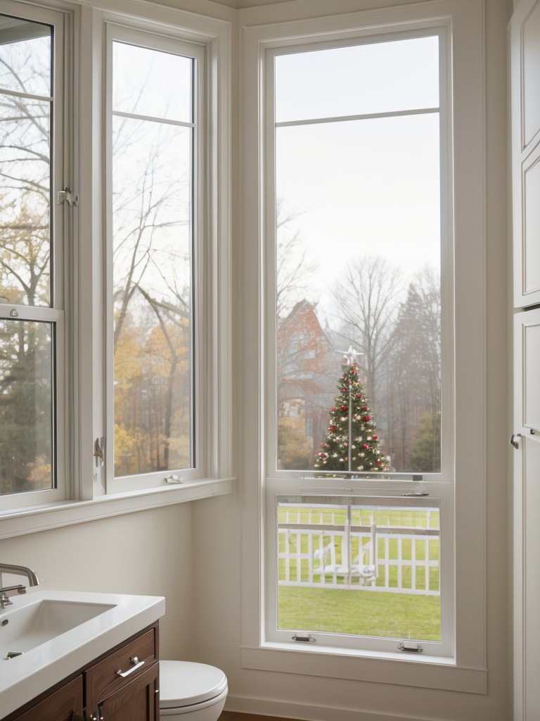 Utilize removable wall decals or window clings to add a festive touch without taking up too much space.