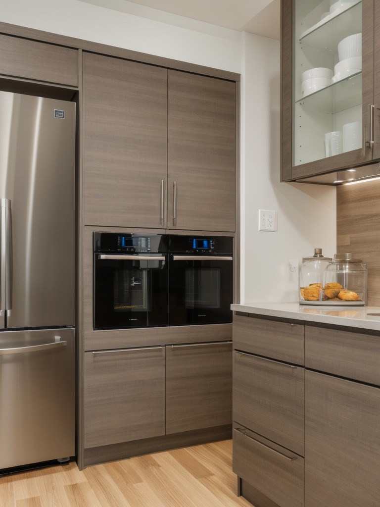 Incorporating compact appliances and clever storage solutions to maximize space.
