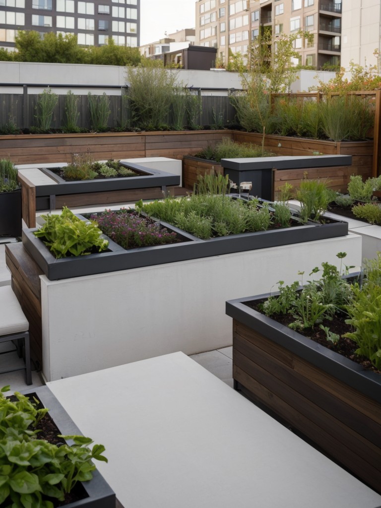 Explore the possibility of a rooftop garden or community garden if available in your apartment complex.