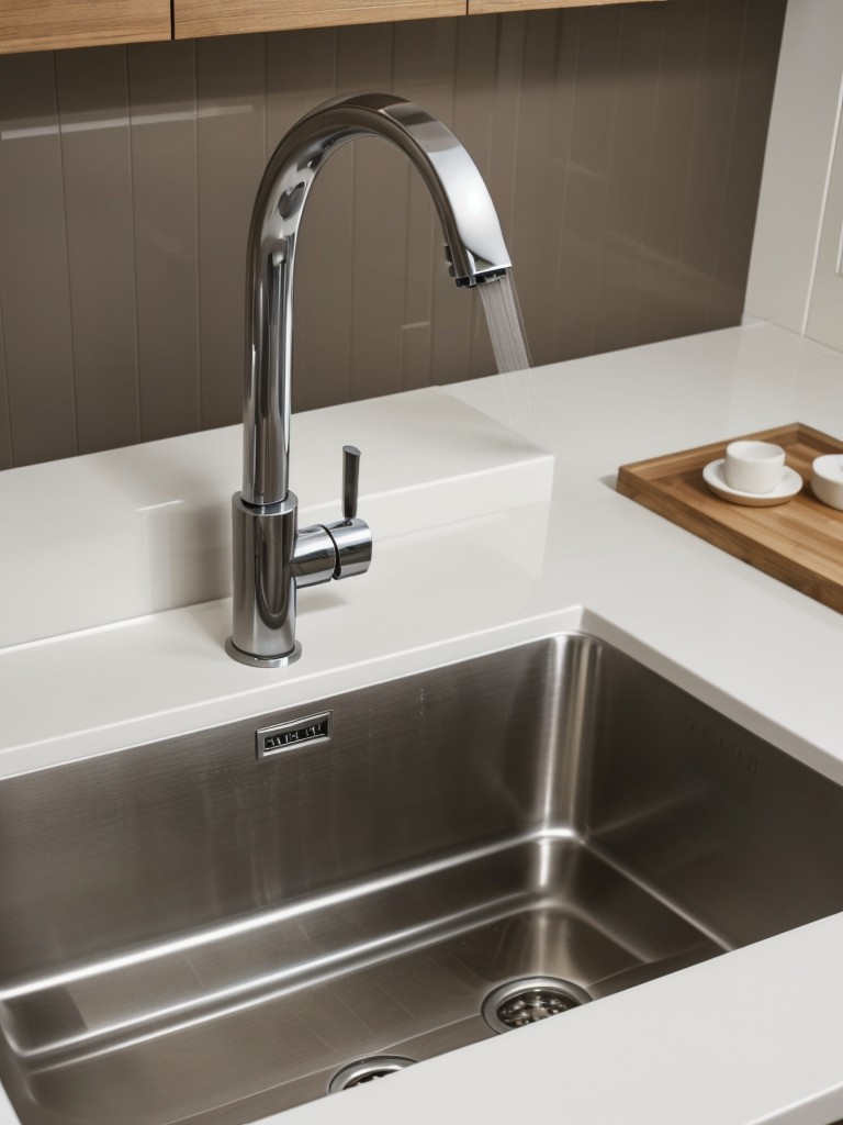 Consider installing a retractable faucet and a deep sink to maximize functionality.