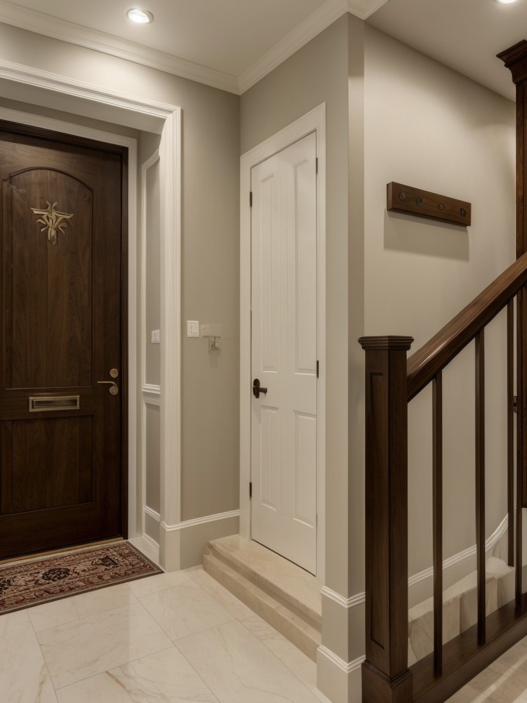 10) Unique entrance design with a striking door or a grand staircase to create a memorable first impression.