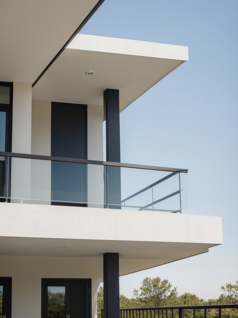 17) Balcony railings with sleek and contemporary designs for safety without sacrificing aesthetics.