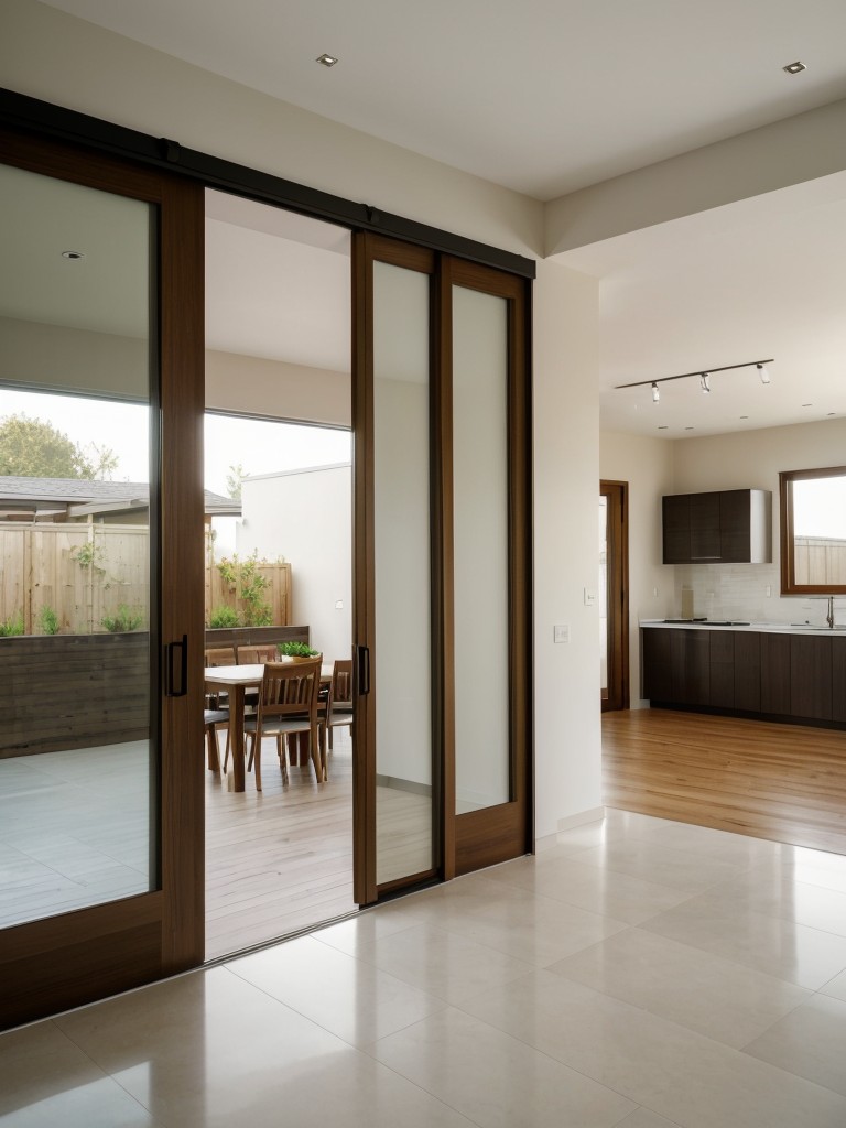 9) Use of glass partitions or sliding doors to seamlessly connect interior and exterior spaces.