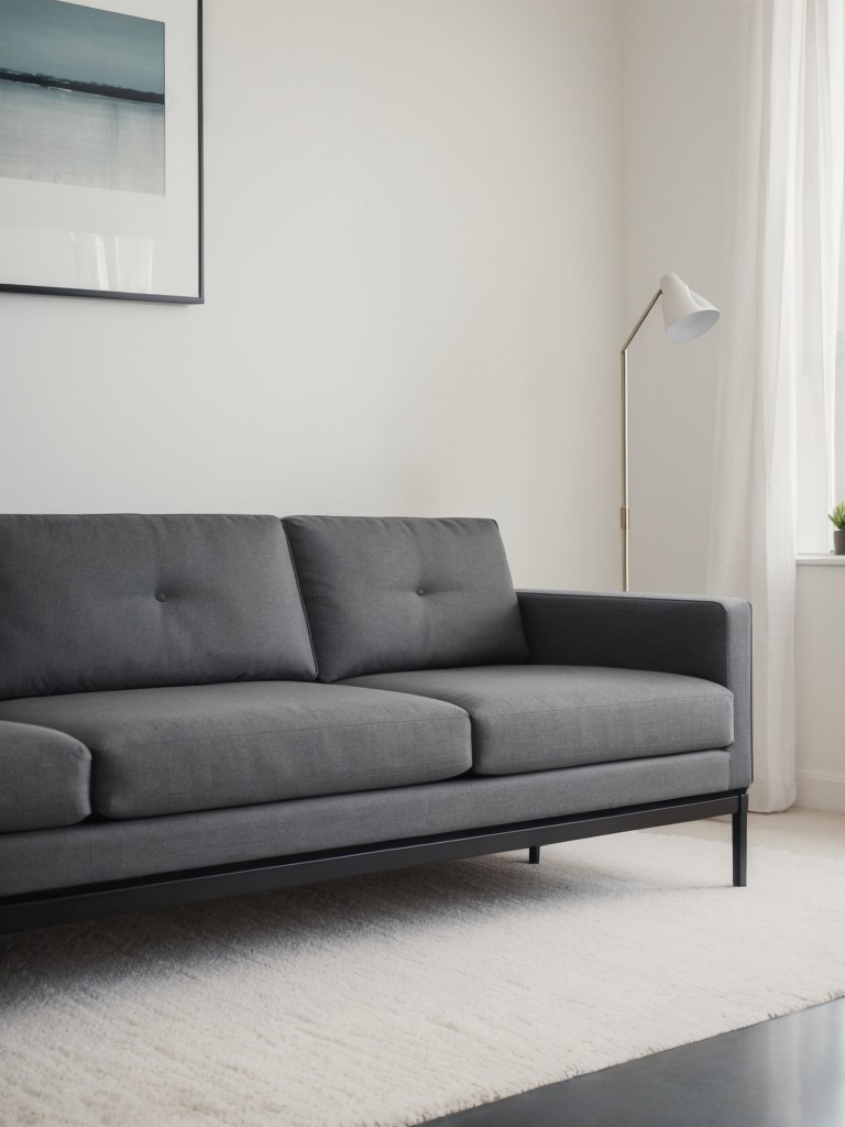 Embrace the beauty of minimalism by decluttering and opting for simple, sleek furniture designs.