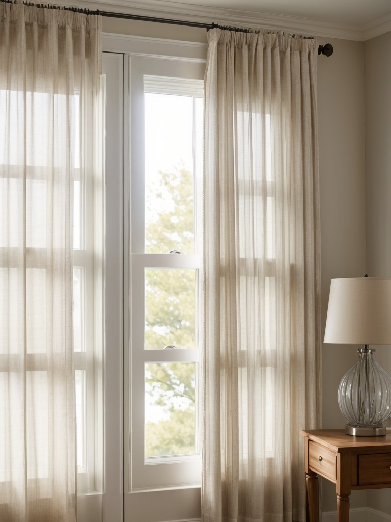 Opt for window treatments that allow natural light in while still providing privacy, such as sheer curtains or blinds.