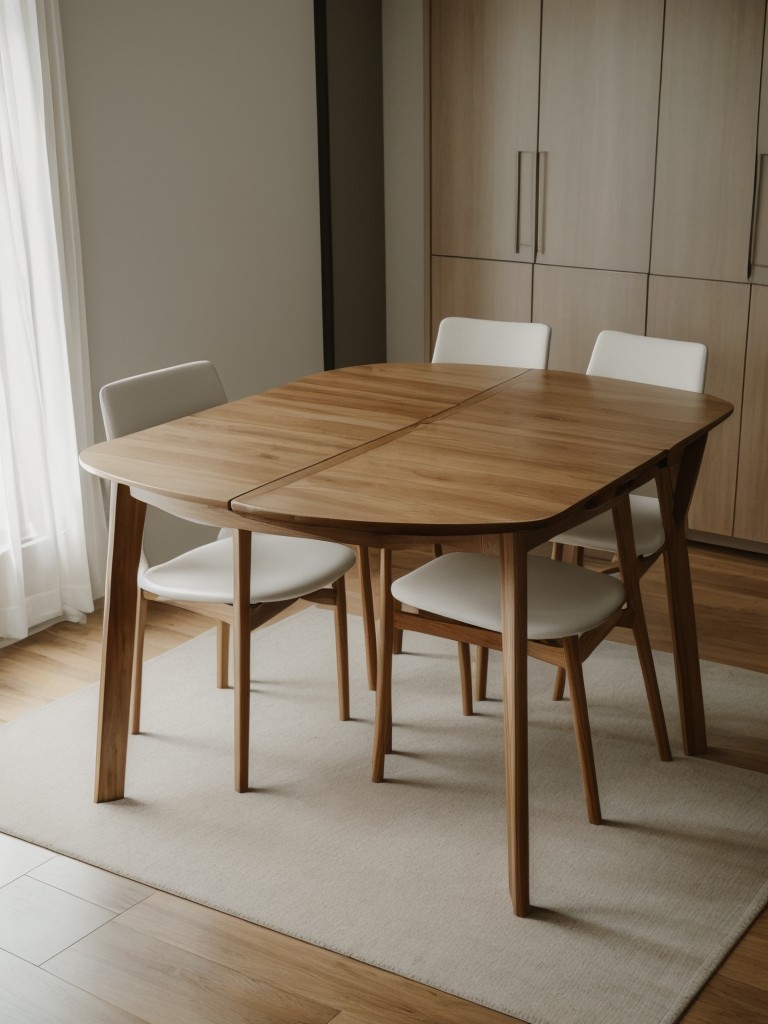 Invest in a space-saving dining table that can be folded or extended when needed.