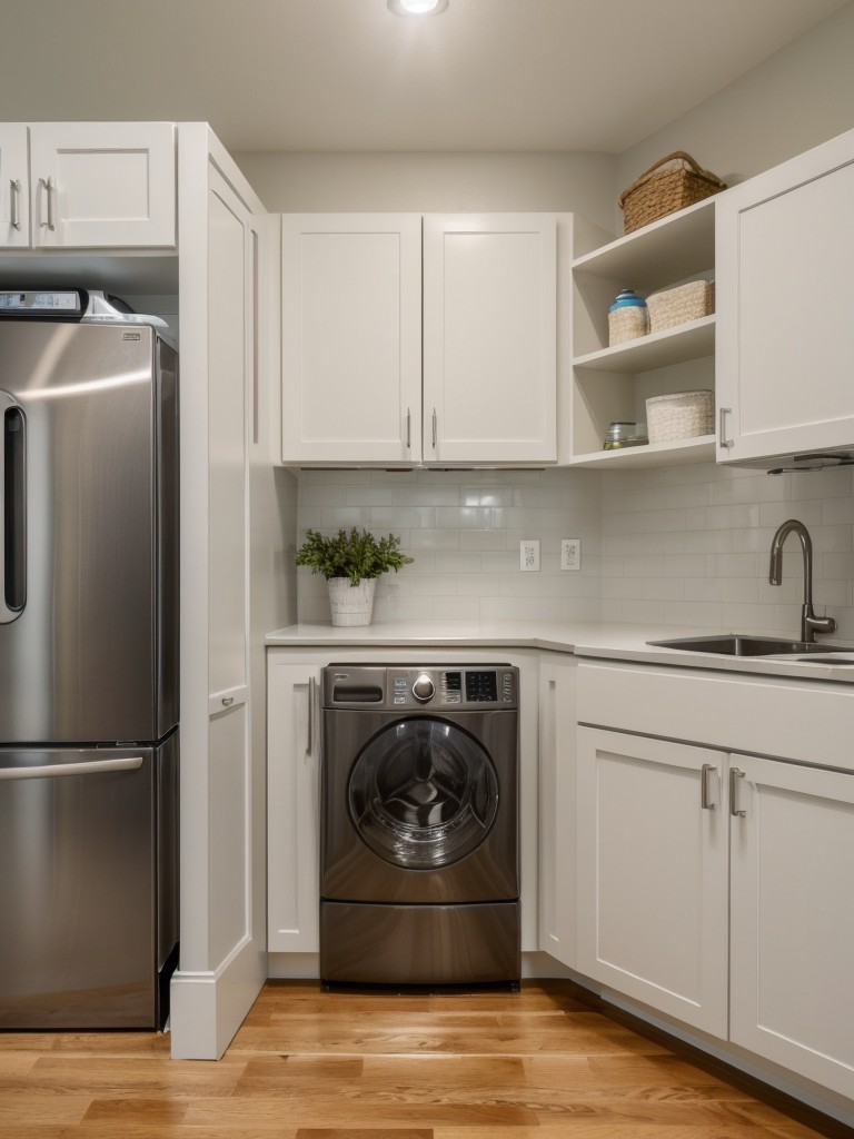 Consider investing in space-saving appliances, like a washer/dryer combo or a compact dishwasher, to optimize functionality within a small kitchen area.