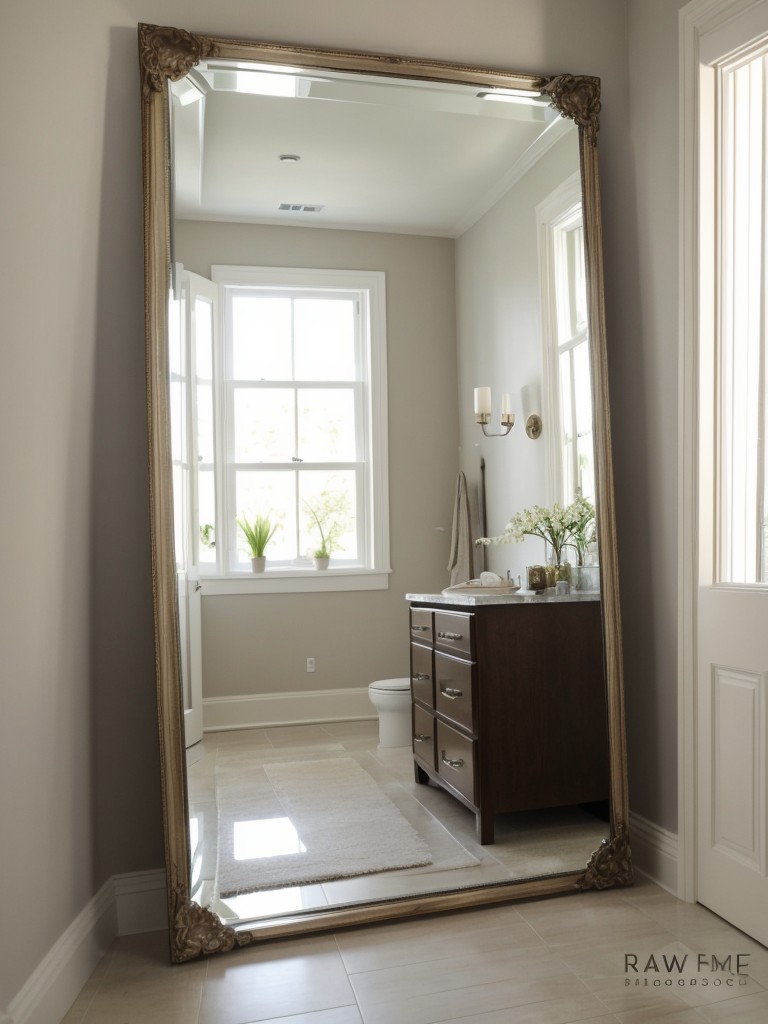 Incorporate large mirrors strategically to reflect light and make the space appear larger than it actually is.