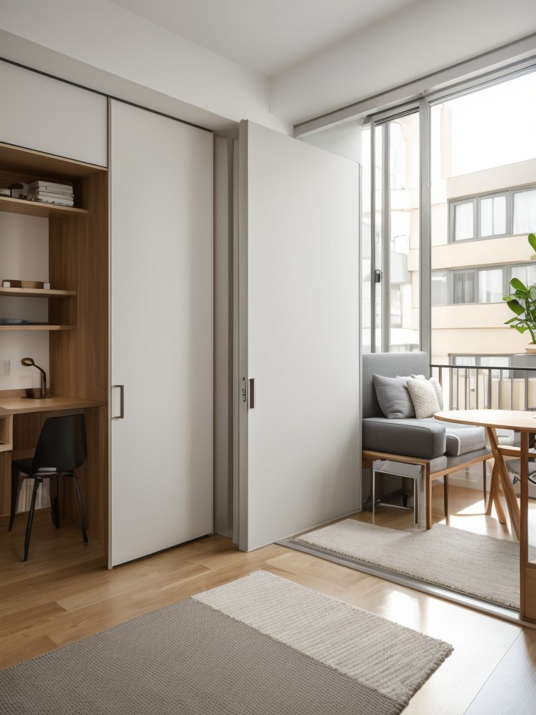 Explore the idea of creating designated areas in your small open-concept apartment by utilizing room dividers or furniture placement.