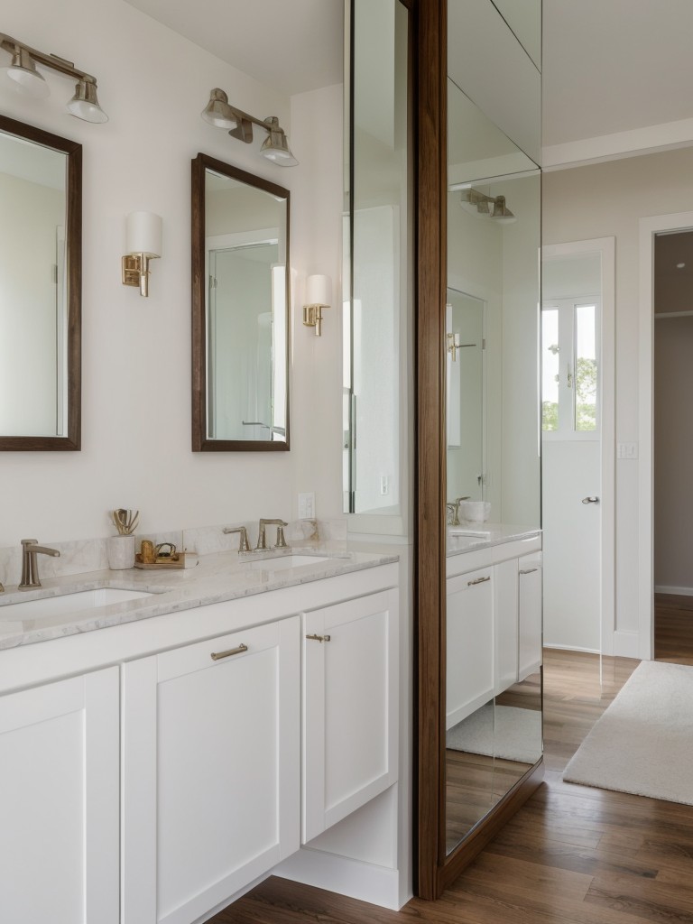 Incorporate mirrors strategically to reflect natural light and make the space appear larger.