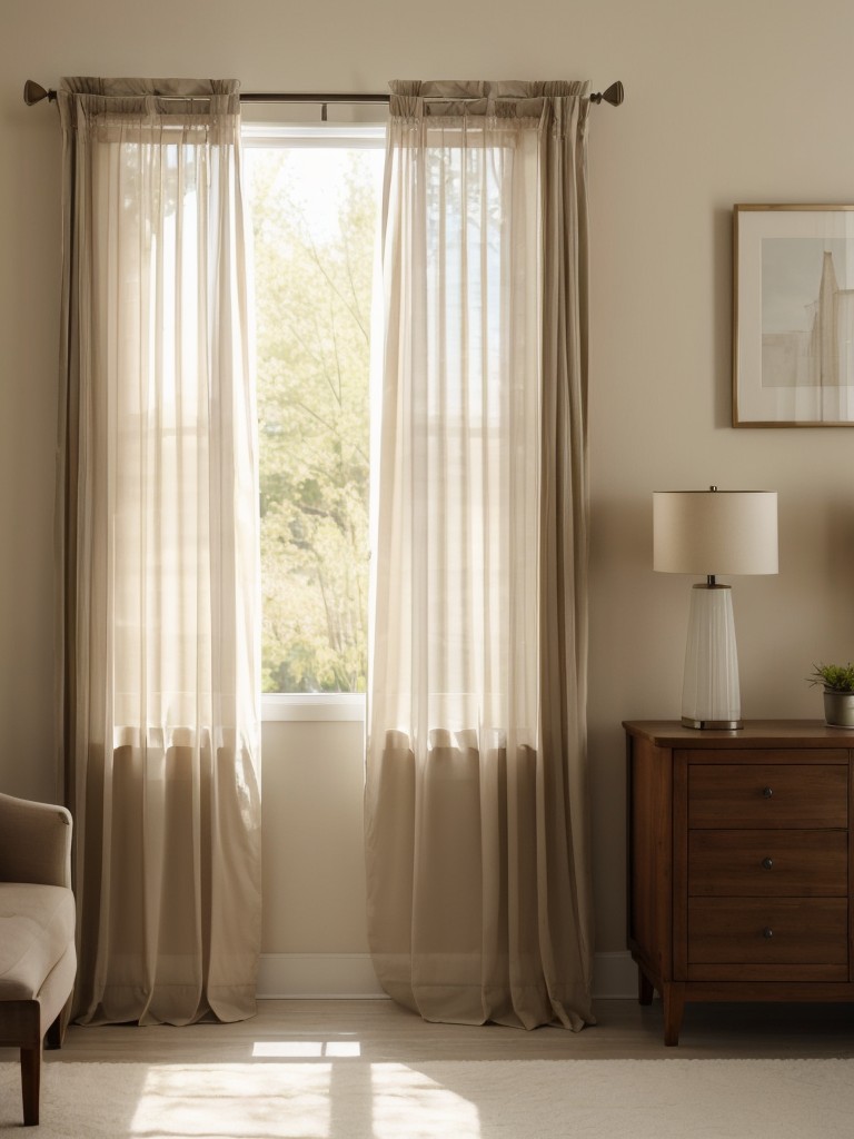 Embrace natural light by using sheer curtains or blinds that let in sunlight while still maintaining privacy.