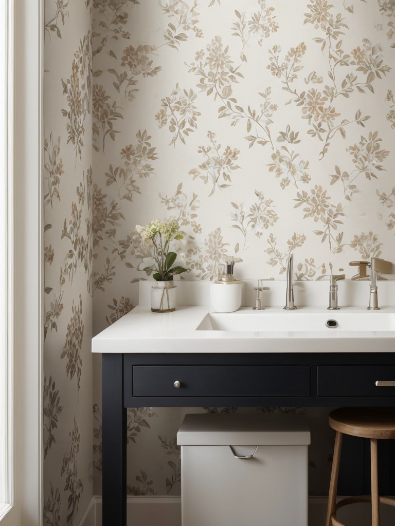 Experiment with removable wallpaper or decals to add personality to your walls without causing damage or commitment.