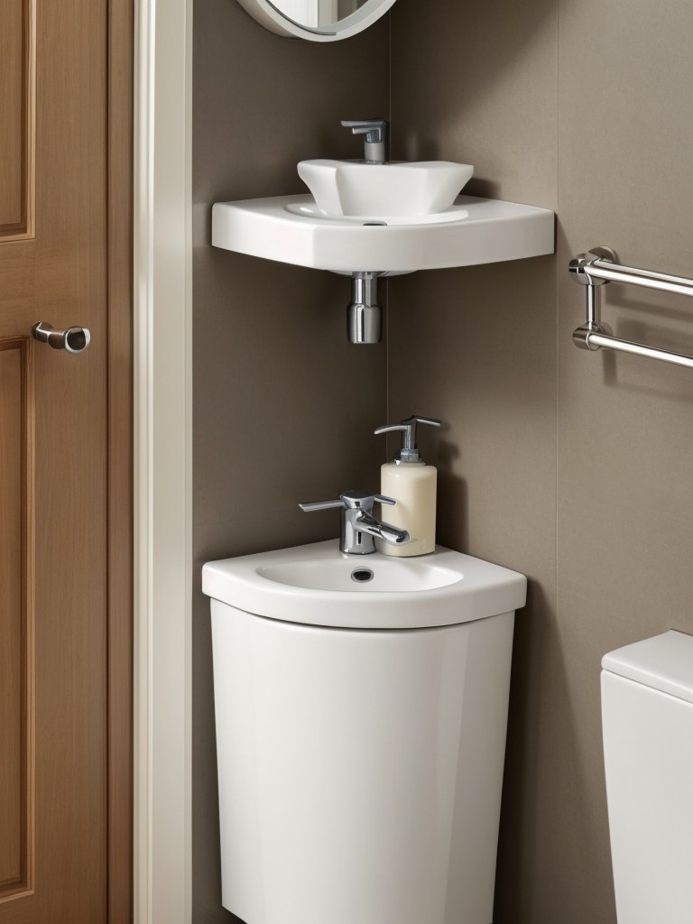 Incorporate space-saving bathroom fixtures like wall-mounted toilets or compact corner sinks, and utilize over-the-door or wall-mounted storage solutions.