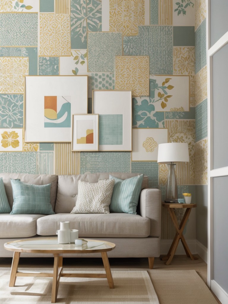 Use removable wallpaper or decals to add pops of color or pattern to your walls without the commitment, and incorporate artwork or wall hangings to personalize the space.