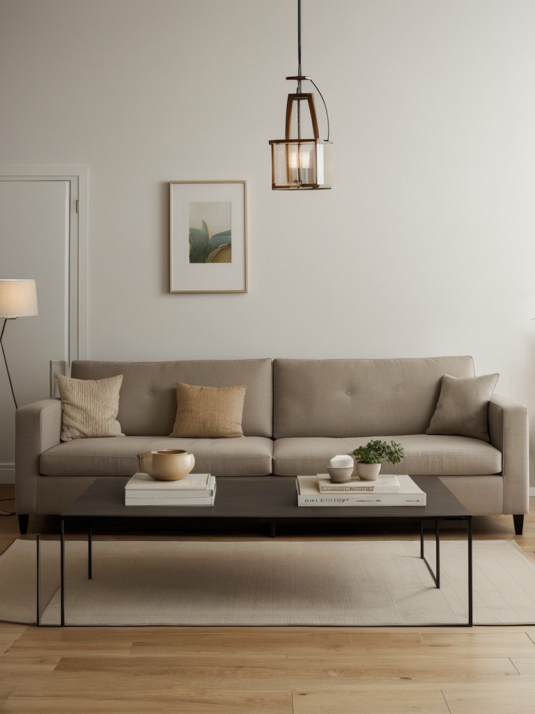 Hang wall-mounted lighting fixtures to save space on side tables or floor lamps.