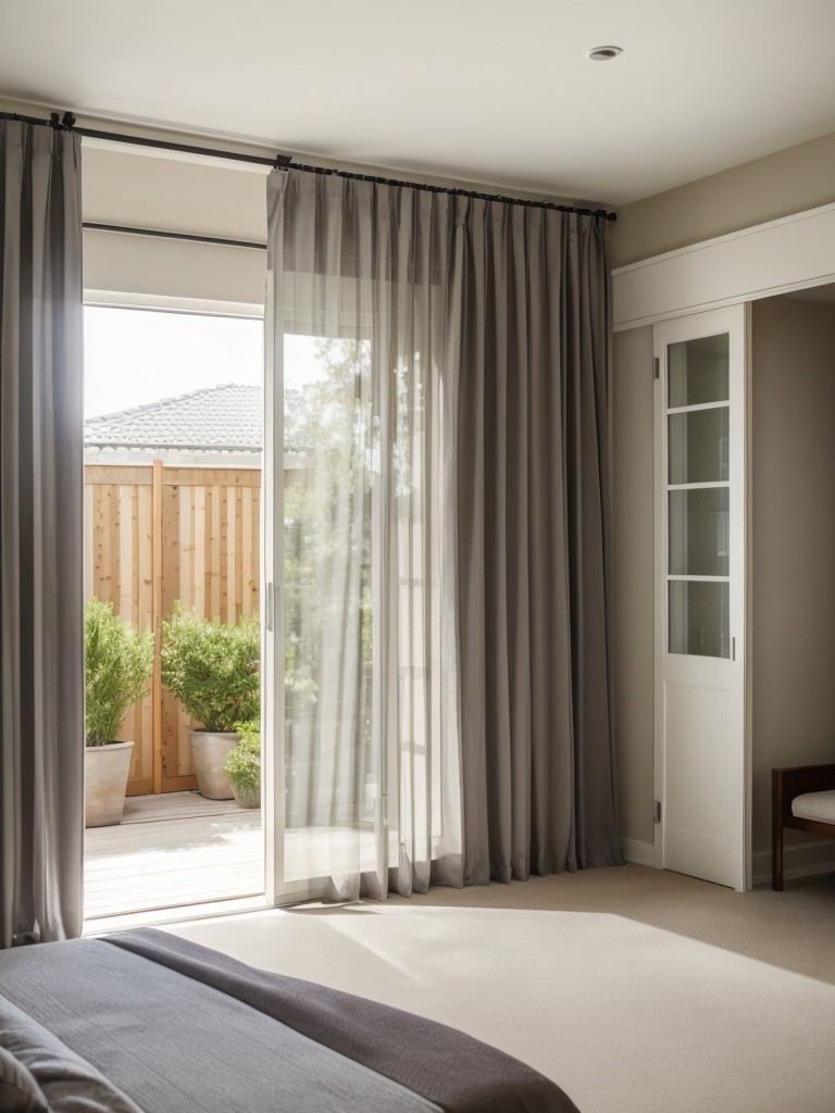 Use curtains or sliding doors to separate different areas of the studio and provide privacy when needed.