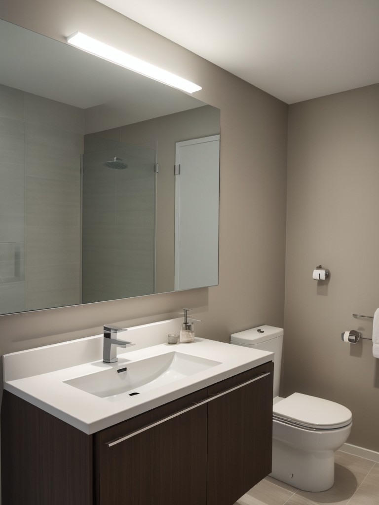 Incorporating smart mirrors in your apartment to take advantage of built-in lighting, temperature controls, and voice assistant features for a smart and functional bathroom experience.