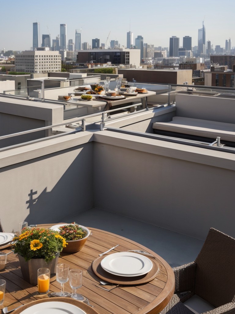 Capture the best view from your apartment's rooftop terrace and enter to win a gourmet rooftop dining experience for two.