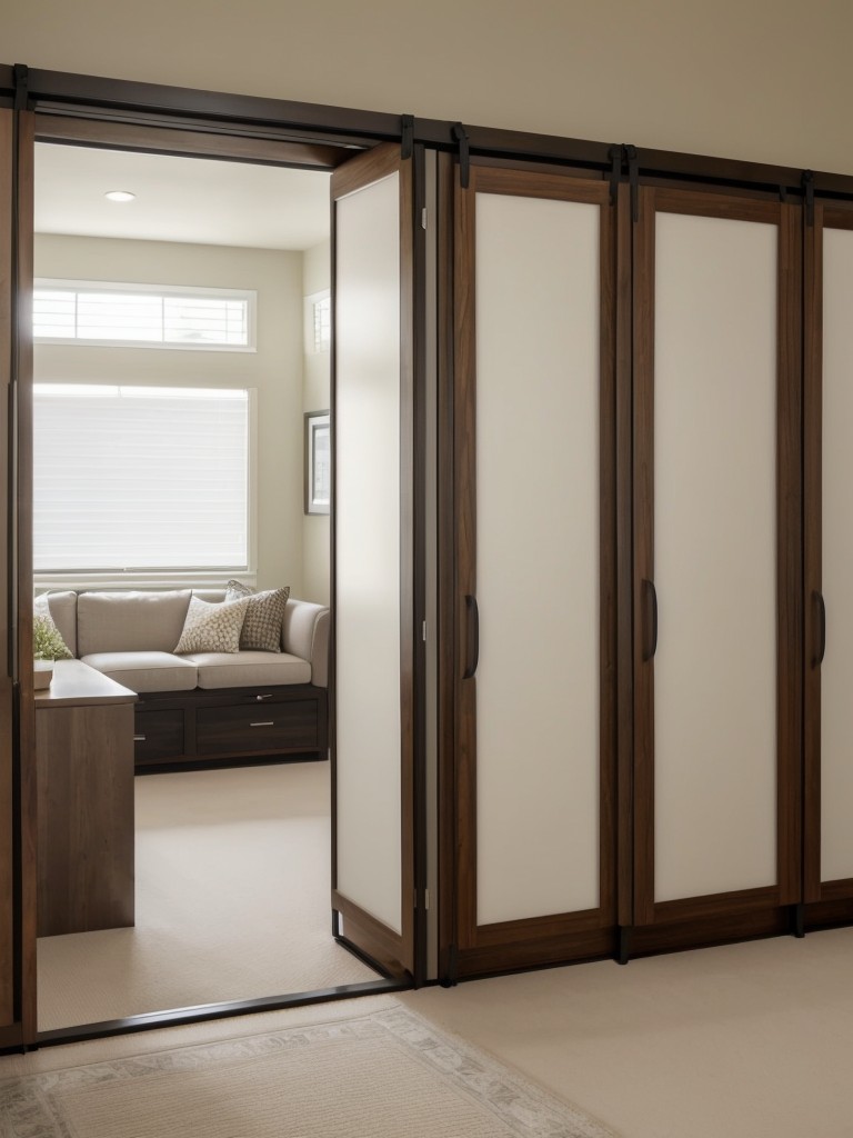Sliding or folding room dividers to section off different areas without taking up permanent space.