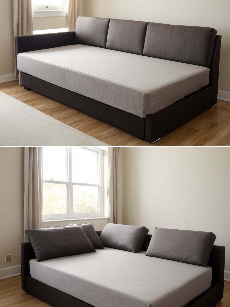 Transforming sofa beds and daybeds that double as seating and sleeping options.