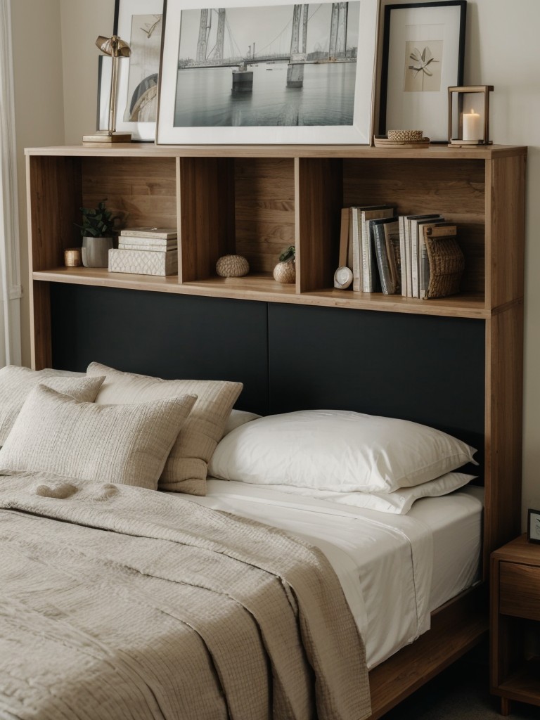 Opt for furniture pieces like a storage bed with built-in headboard compartments to store books, alarms, or nighttime essentials.