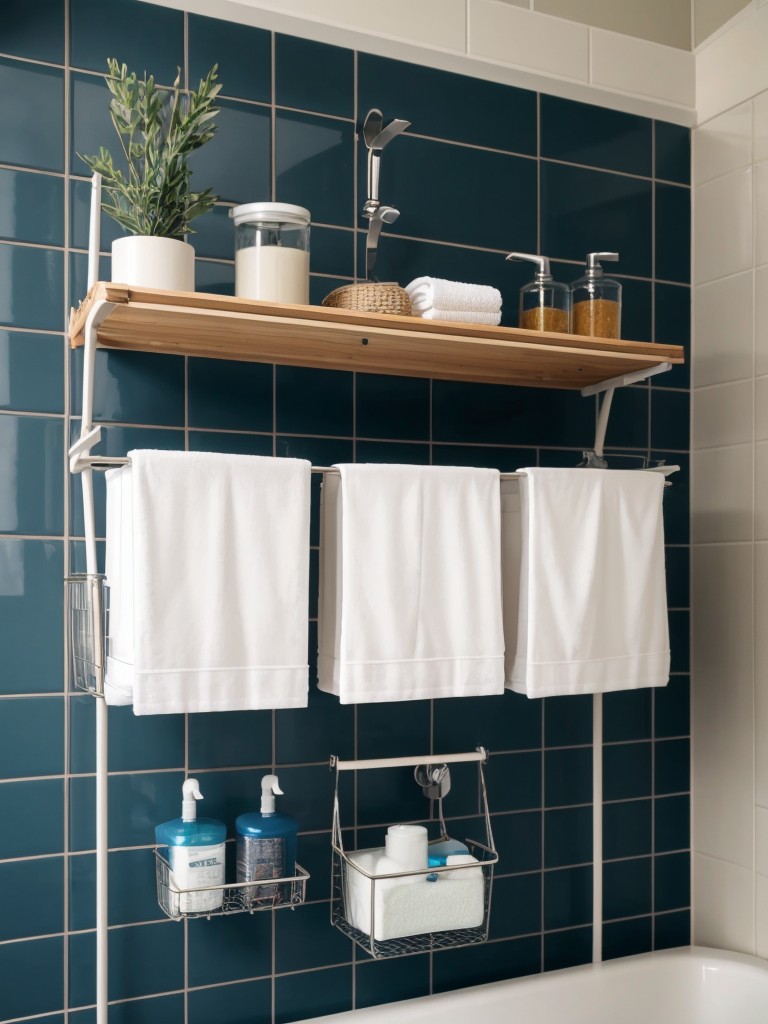 Hang a collapsible drying rack in the bathroom to save space.