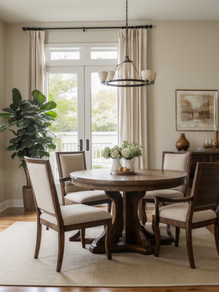 Arrange furniture in a way that promotes conversation and includes a comfortable seating area for entertaining guests.