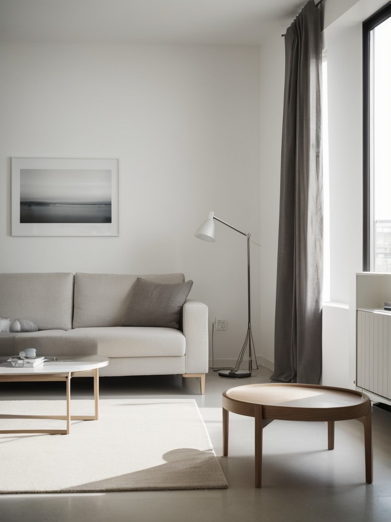Choose furniture with clean lines and simple silhouettes to achieve a minimalistic look in your modern apartment.