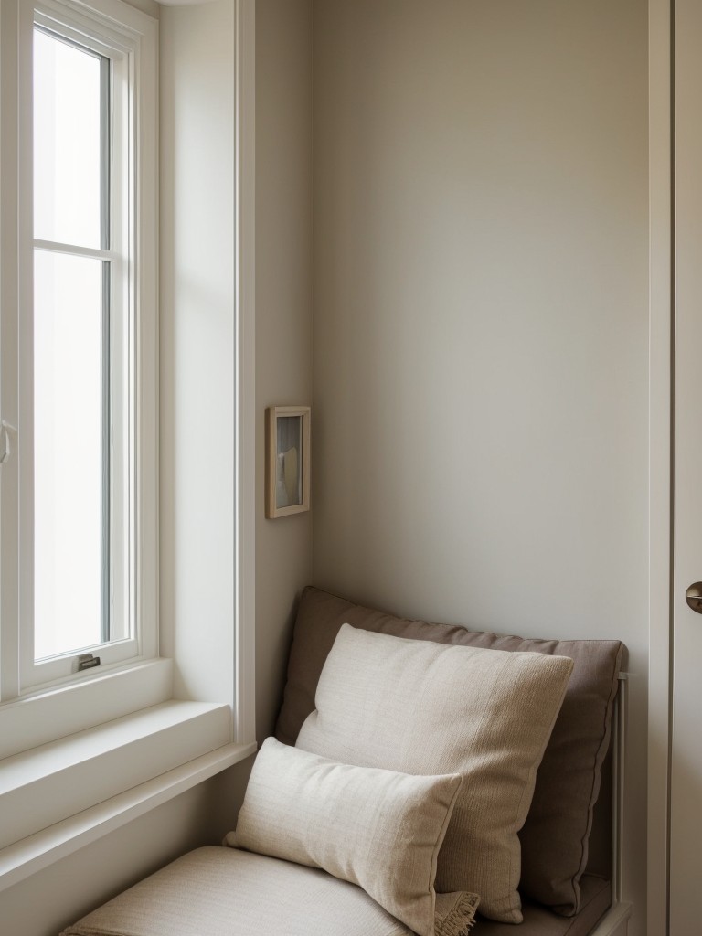 Find a quiet corner or space near a window to create a cozy reading nook in your apartment where you can relax with a good book.