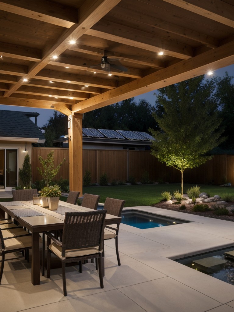 Incorporate energy-efficient lighting options, such as LED bulbs or solar-powered outdoor lights, to reduce your energy consumption and lower your electric bill.