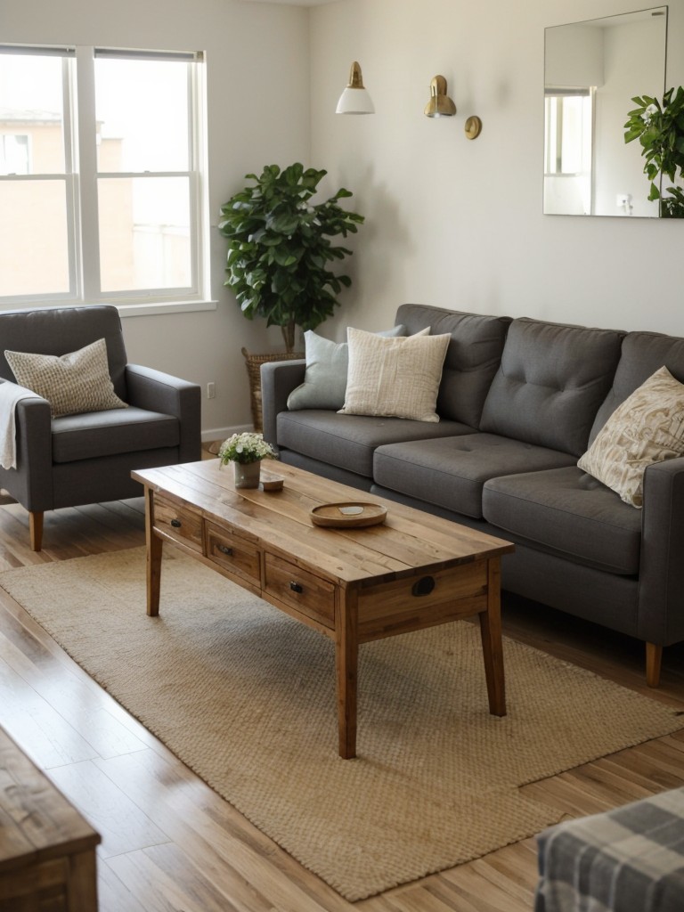 Shop for second-hand furniture or repurpose items you already have to minimize waste and save money while decorating your eco-friendly apartment.