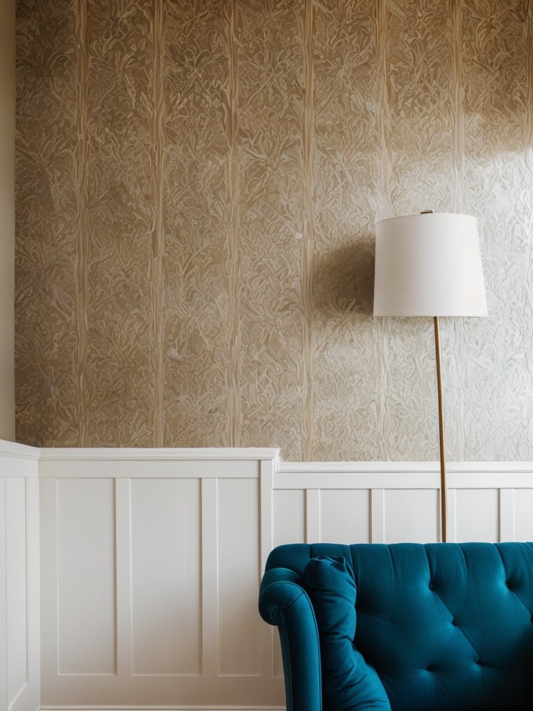 Incorporating an accent wall with wallpaper or a bold paint color to add visual interest.