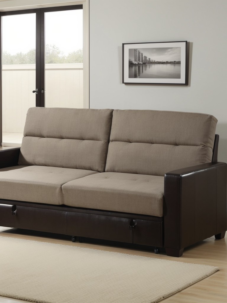 Utilizing multifunctional furniture pieces, such as a sofa bed or a storage ottoman, to optimize versatility.