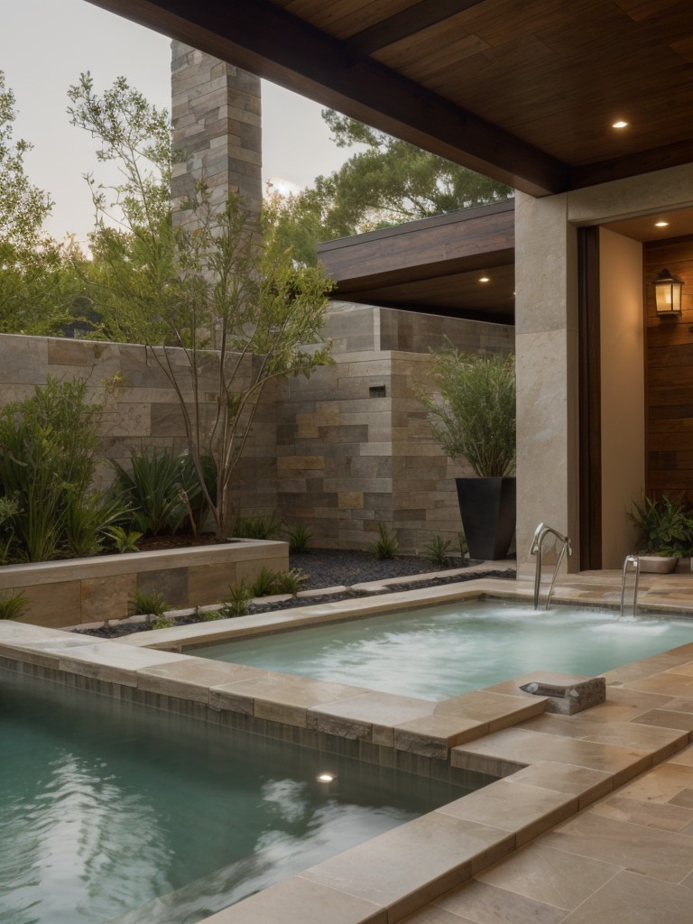 Incorporating natural elements like plants, stone tiles, and wooden accents for a spa-like atmosphere.