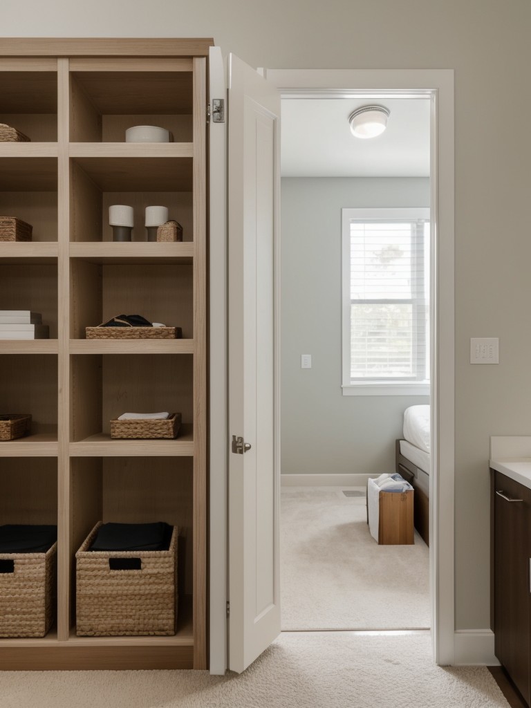 Utilizing built-in storage solutions to maximize space and minimize clutter.