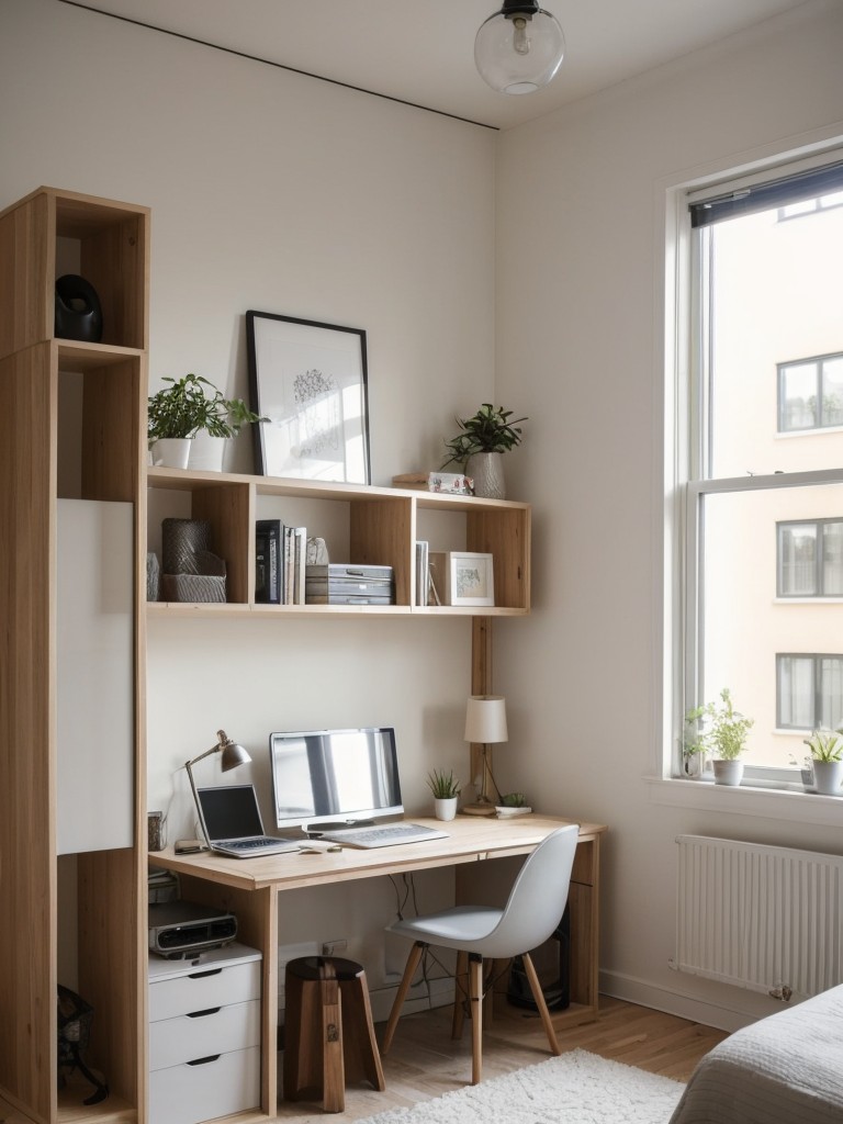 Creative space-saving hacks for small studio apartments on Pinterest.