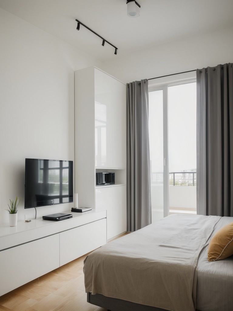 Showcasing minimalist design ideas that promote simplicity and functionality in studio apartments.