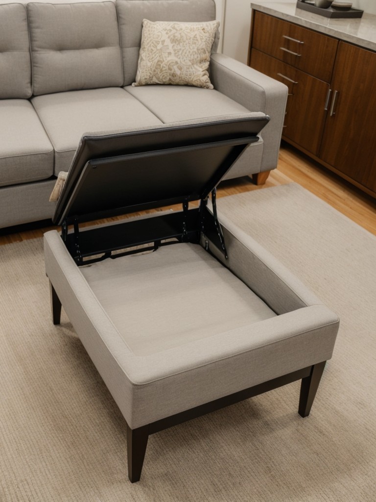 Utilize multifunctional furniture to maximize the limited space in a studio apartment, such as a sofa bed, folding dining table, or storage ottoman.