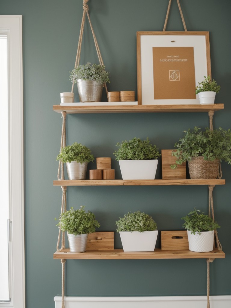 Adding decorative elements like floating shelves, wall planters, or hanging tapestries to temporary walls, ensuring your apartment feels inviting and personalized.