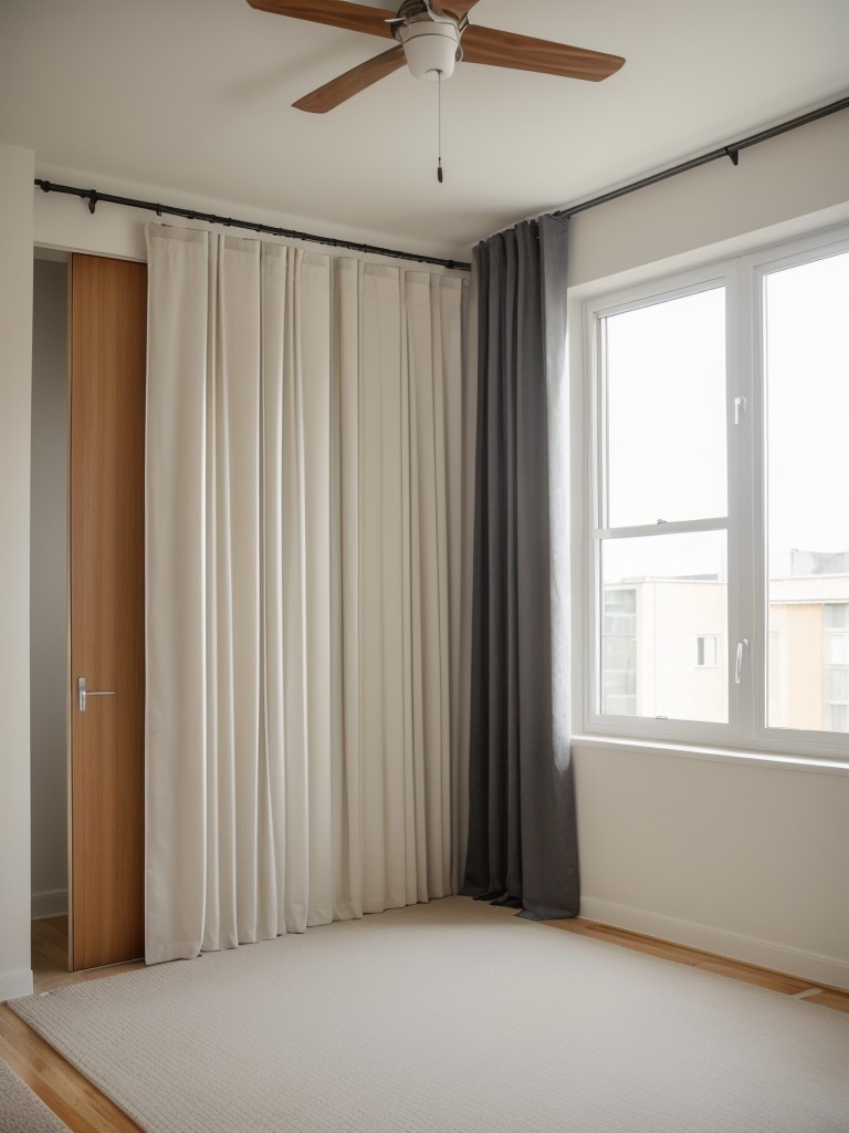 Tips for soundproofing temporary walls in apartments using acoustic panels, heavy curtains, or moving blankets to create a peaceful living environment.