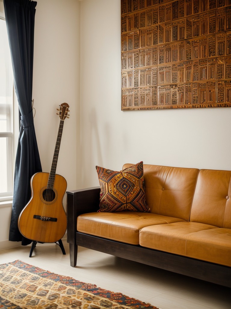 Infusing the apartment with the importance of music in Igbo culture, incorporating instruments, African-inspired patterns, and wall art that celebrates the beauty of music and its role in society.