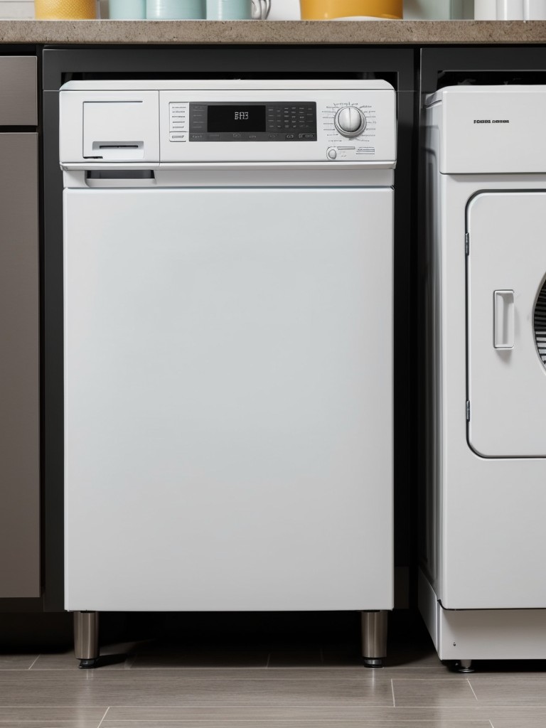 Invest in compact appliances like a washer/dryer combo or a space-saving dishwasher.