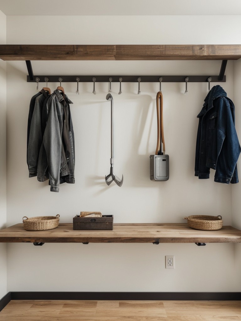 Explore the option of hanging tools from the ceiling using racks or hooks.