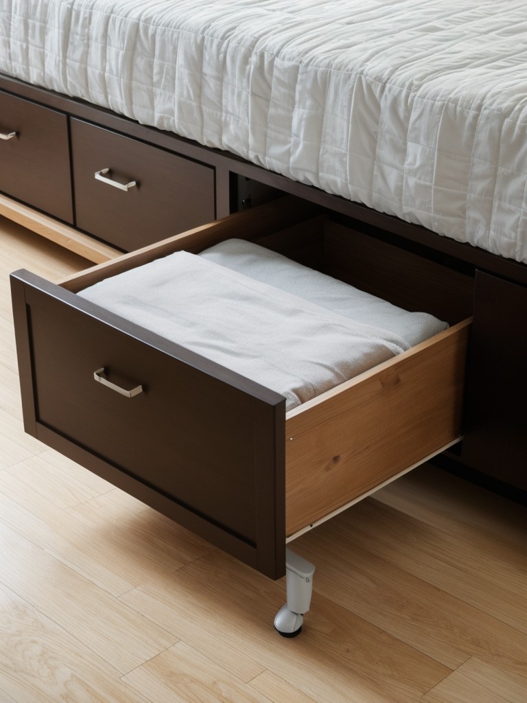 Consider using under-bed storage bins or bed risers to create additional storage space in bedrooms.