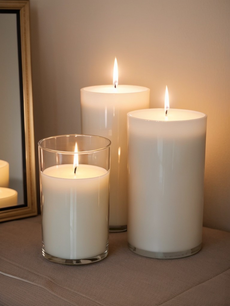 Create a romantic ambiance in common areas with dimmed lighting, scented candles, and soft music.