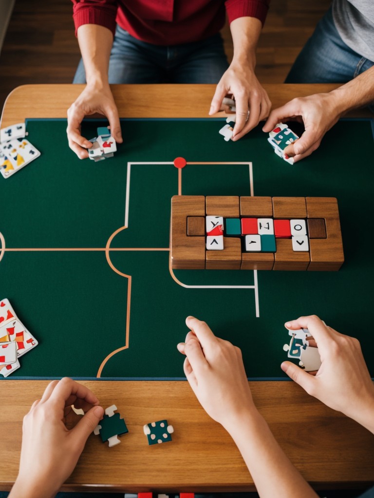 Prepare a couples' game night with board games, card games, or a puzzle to bond and have fun together.